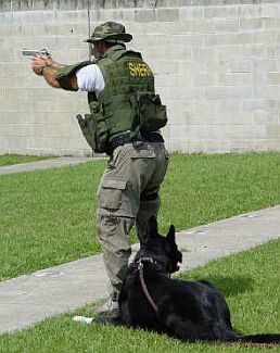 Sherif a jeho pes p�i st�elb�